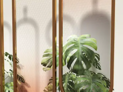 Glass Folding Screen 3D model