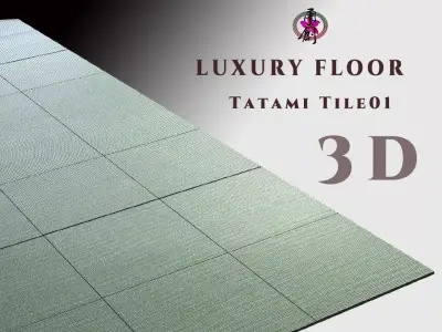 Luxury Floor - Tatami Tiles 01 Low-poly 3D model