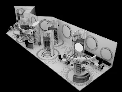  Booth Exhibition Stand a462  3D model