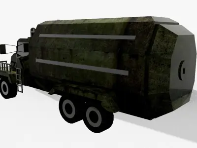 sci-fi military truck  3D model