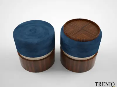 Treniq Lune A Stool 3D model