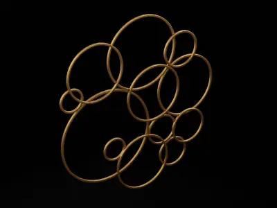 Geometrical Furniture Design Low-poly 3D model