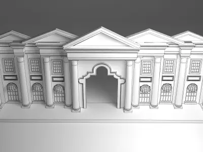 English Facade 3D model buy