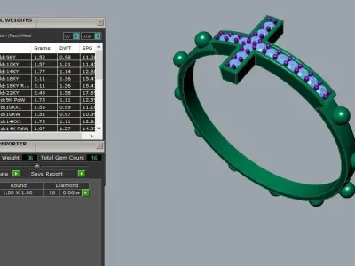 Jesus cross ring 3D print model