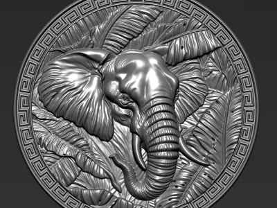 Elephant Head Pendant A41 3D print model