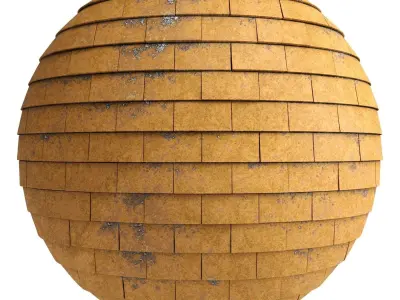 Roof Tile Materials 10- By 3 color Pbr By Sbsar 4k Texture