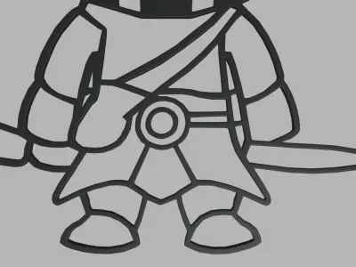 Mandalorian Wall Silhouette 01 3D print model