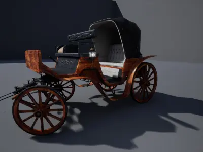 The Carriage 01 Low-poly 3D model
