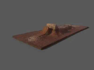 SLOPE RUNOFF JUMP Low-poly 3D model