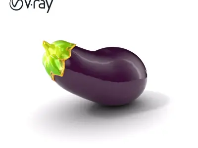 Eggplant Vegetable D HighResolution Model Pack Low-poly 3D model