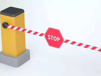 Parking Car Barrier 3D model