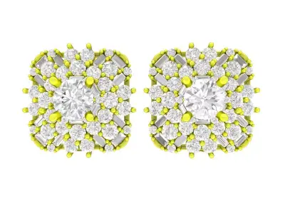 7058 luxury hongkong diamond women earrings 3D print model