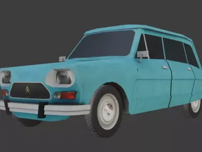 Citroen Ami 8 Low-poly 3D model