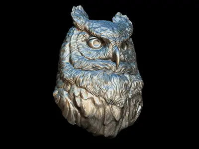 Owl  head night 3D print model