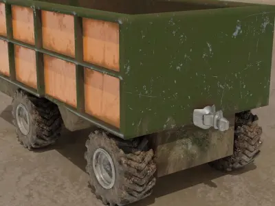 Container truck 3D model Low-poly 3D model