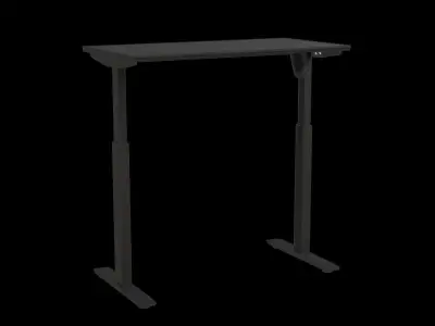 Electric Height Adjustable Standing Black Desk 3D model
