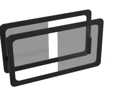 Ford Transit Van Bulkhead Sliding Window Free 3D model