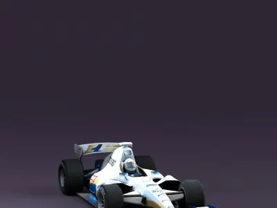 Man in formula car 0865 3D model