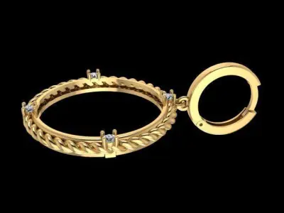 pendant and earring 3D print model