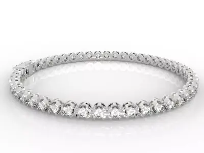 4pt Gem Or Diamond Tennis Bracelet 3D print model