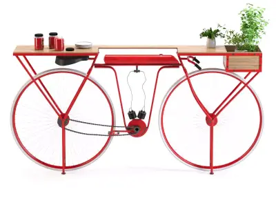 Console Bike Red 3D model