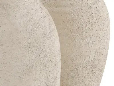  Raw effect ceramic vase 3D model