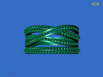 Women Stone Rings Diamond 3D print model shop