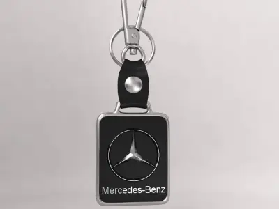  Mercedes Benz car logo keychain 3d model  3D model
