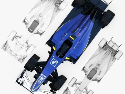 Sauber C35 Car Low-poly 3D model