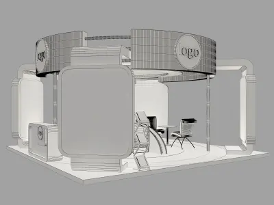 Booth Exhibition Stand a40 or 3D model
