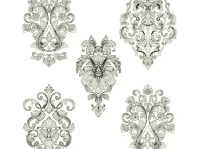 Ornament set 005 3D model