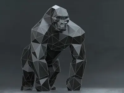 Low Poly Gorilla Low-poly 3D model