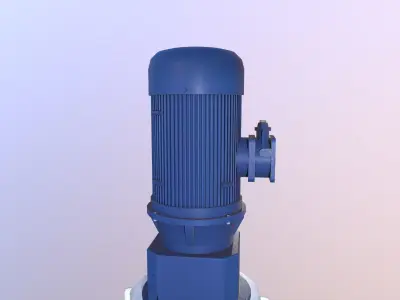 Motor Pump Low-poly 3D model