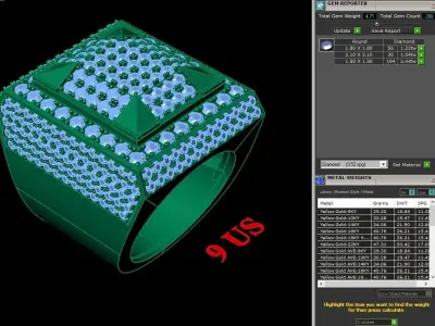 Luxury Men Rings Designs 4MR040 3D print model