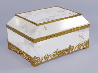 Interior decoration marble casket  3D model