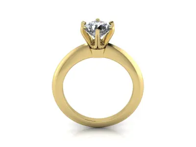 Solitair Ring 3D print model