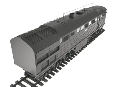 Soviet diesel locomotive 2TE116 3D model
