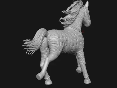 horse 3D print model 7
