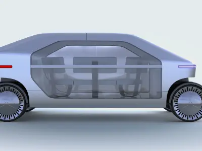 Electric bus autopilot 3D model