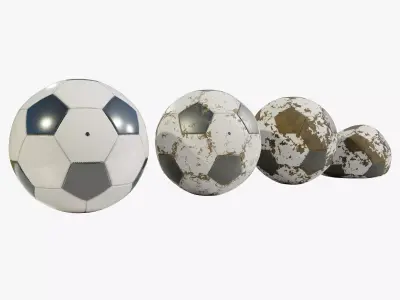 Football Balls 3D model