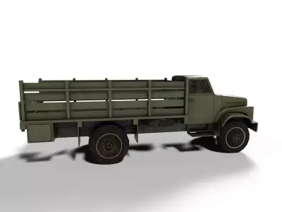 sungri truck lowpoly Low-poly 3D model