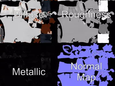 Friendly Scientist Character model pack Low-poly 3D model