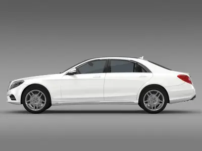 Mercedes Benz S 300 Lang BlueTec Hybrid V222 2016 3D model