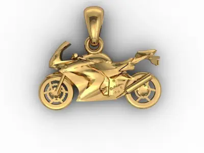 Motorcycle pendant 3D print model