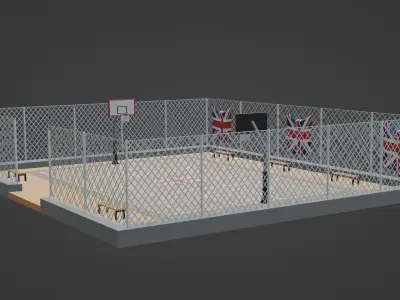  Basketball Stadium - England Low-poly 3D model