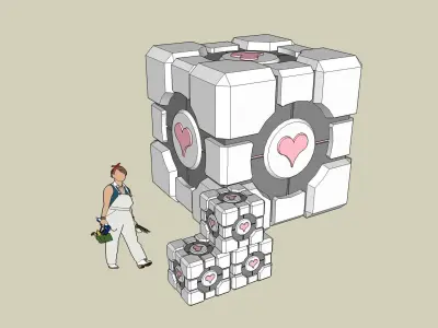 Portal Companion Cube Free 3D model