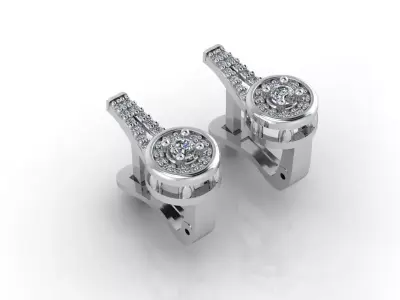 Women Earrings 3DM STL Womens Earring Renders 3D print models   3D print model shop