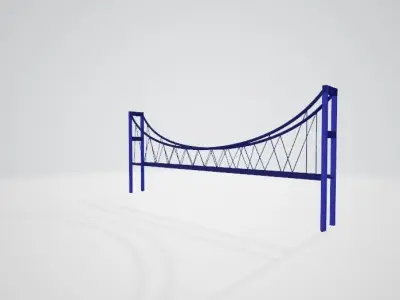 istanbul bosphorus bridge Low-poly 3D model