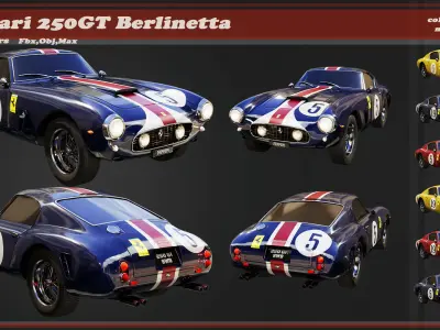 Ferrari 250GT SWB Berlinetta 3D Low-poly 3D model