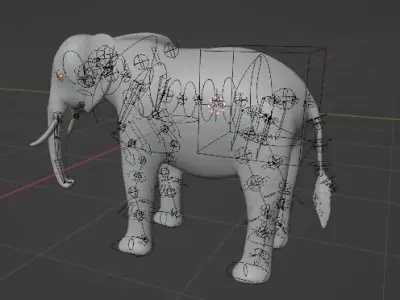 elephant  for game 3D model